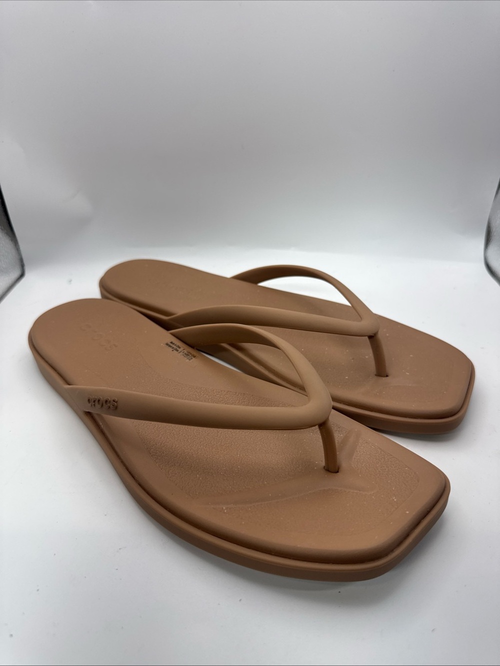 Crocs Women’s Miami  Flip-Flop Sandals Milk Chocolate Size 9 New W/O Tag and Box